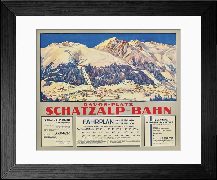 Framed Print : Davos-Platz - Schatzalpbahn, 1929. Creator: Arlen; Philipp (1876-1944) Framed Print : Davos-Platz - Schatzalpbahn, 1929. Creator: Arlen; Philipp (1876-1944)
