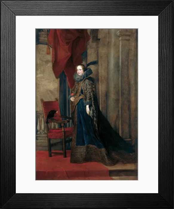 Framed Print : Portrait of Paola Adorno Brignole-Sale (1610-1648), 1627. Creator: Dyck; Sir Anthony van (1599-1641) Framed Print : Portrait of Paola Adorno Brignole-Sale (1610-1648), 1627. Creator: Dyck; Sir Anthony van (1599-1641)