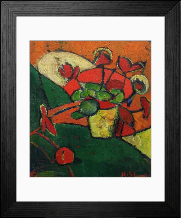 Framed Print : Cyclamen II, 1912-1913. Creator: Stenner; Hermann (1891-1914) Framed Print : Cyclamen II, 1912-1913. Creator: Stenner; Hermann (1891-1914)