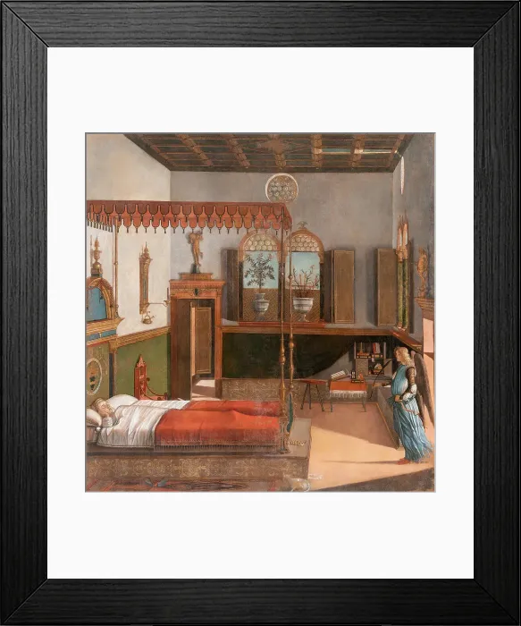 Framed Print : Dream of Saint Ursula (The Legend of Saint Ursula), c1495. Creator: Carpaccio; Vittore (1460-1526) Framed Print : Dream of Saint Ursula (The Legend of Saint Ursula), c1495. Creator: Carpaccio; Vittore (1460-1526)