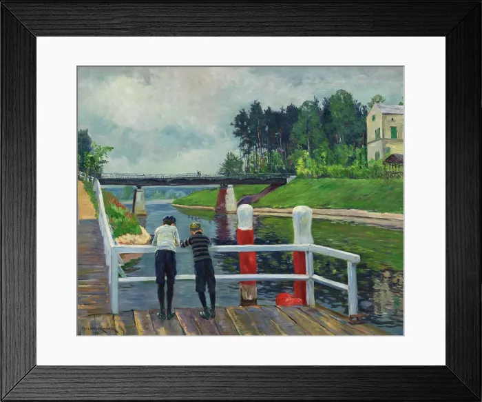 Framed Print : On the Landing Stage, 1906. Creator: Franck; Philipp (1860-1944) Framed Print : On the Landing Stage, 1906. Creator: Franck; Philipp (1860-1944)
