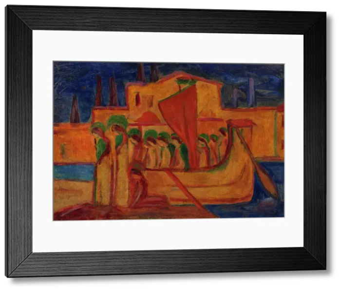 Framed Print : Arrival of Saint Ursula, 1914. Creator: Stenner; Hermann (1891-1914) Framed Print : Arrival of Saint Ursula, 1914. Creator: Stenner; Hermann (1891-1914)