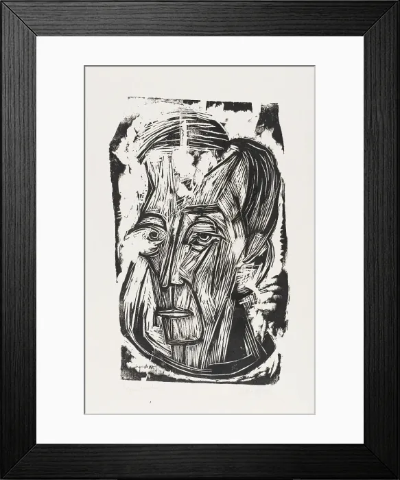Framed Print : Portrait of the Poet Leonhard Frank I, 1917. Creator: Kirchner; Ernst Ludwig (1880-1938) Framed Print : Portrait of the Poet Leonhard Frank I, 1917. Creator: Kirchner; Ernst Ludwig (1880-1938)