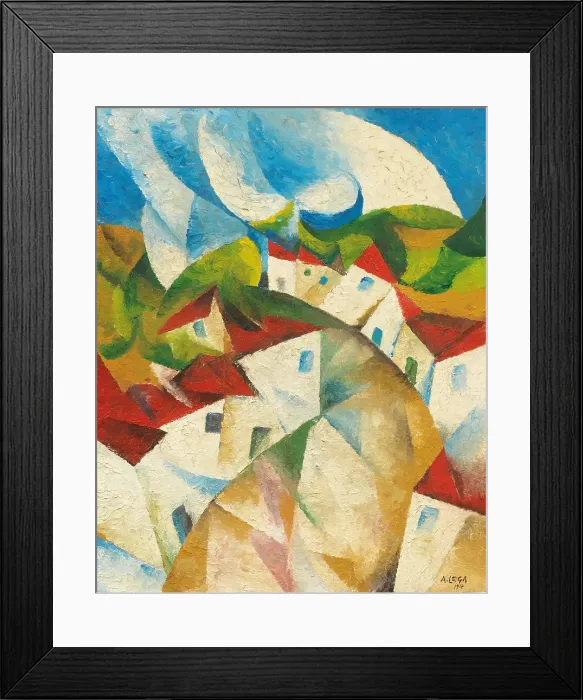Framed Print : Strada di paese (Country road), 1917. Creator: Lega; Achille (1899-1934) Framed Print : Strada di paese (Country road), 1917. Creator: Lega; Achille (1899-1934)