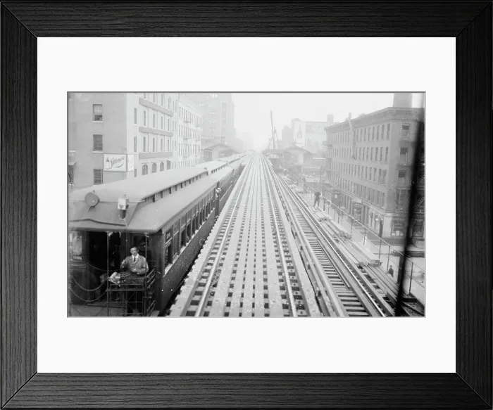 Framed Print : Express track 9th Ave. L, between c1914 and c1915. Creator: Bain News Service Framed Print : Express track 9th Ave. L, between c1914 and c1915. Creator: Bain News Service