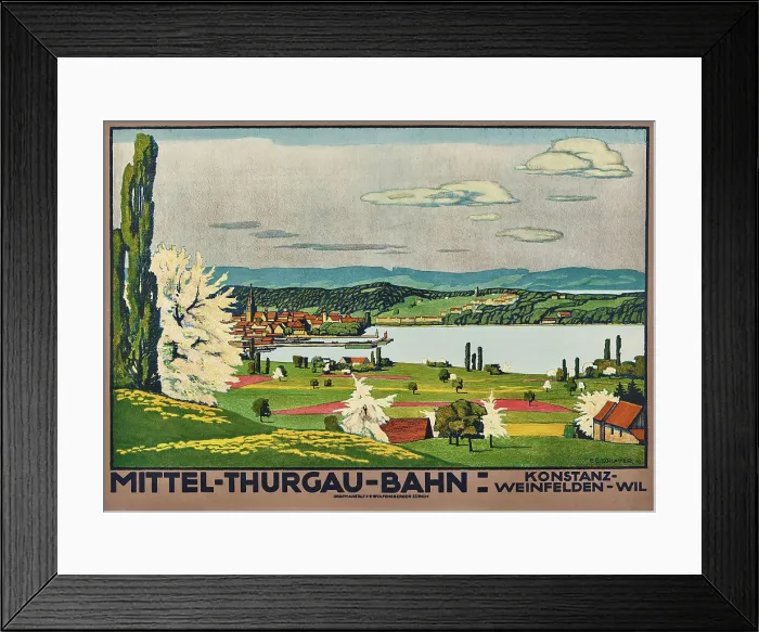 Framed Print : Mittel-Thurgau-Bahn, 1912. Creator: Schlatter; Ernst Emil (1883-1954) Framed Print : Mittel-Thurgau-Bahn, 1912. Creator: Schlatter; Ernst Emil (1883-1954)