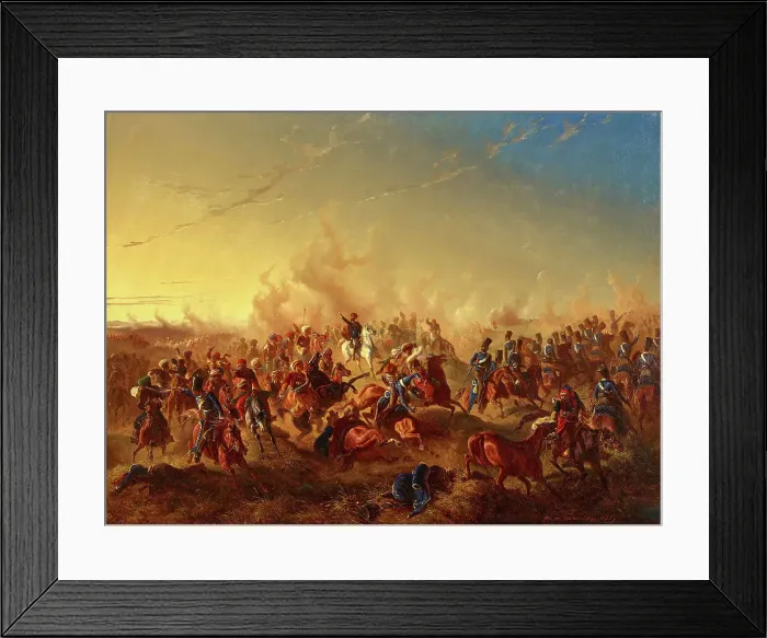 Framed Print : The Defeat at Caracal on 28 May 1854, Mid of the 19th cen.. Creator: Bachmann-Hohmann; B. (active ca 1840-1866) Framed Print : The Defeat at Caracal on 28 May 1854, Mid of the 19th cen.. Creator: Bachmann-Hohmann; B. (active ca 1840-1866)