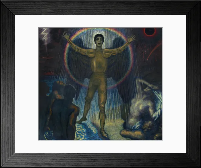 Framed Print : The angel of judgment, c1922. Creator: Stuck; Franz; Ritter von (1863-1928) Framed Print : The angel of judgment, c1922. Creator: Stuck; Franz; Ritter von (1863-1928)