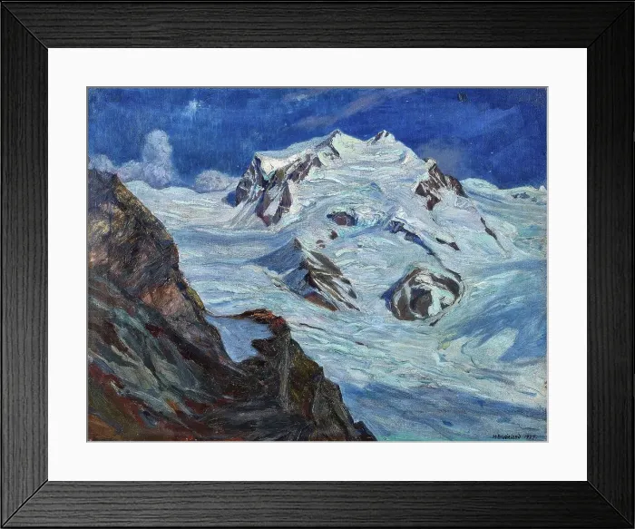 Framed Print : Moonlit night at Monte Rosa, 1927. Creator: Wieland; Hans Beat (1867-1945) Framed Print : Moonlit night at Monte Rosa, 1927. Creator: Wieland; Hans Beat (1867-1945)