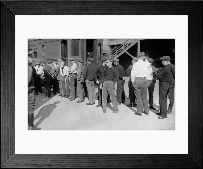 Framed Print : Germans at Hoboken, 1919. Creator: Bain News Service Framed Print : Germans at Hoboken, 1919. Creator: Bain News Service