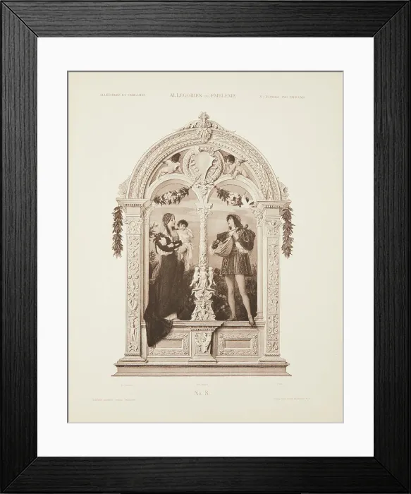Framed Print : The Youth. From Allegories and Emblems by M. Gerlach, 1882. Creator: Klimt; Gustav (1862-1918) Framed Print : The Youth. From Allegories and Emblems by M. Gerlach, 1882. Creator: Klimt; Gustav (1862-1918)