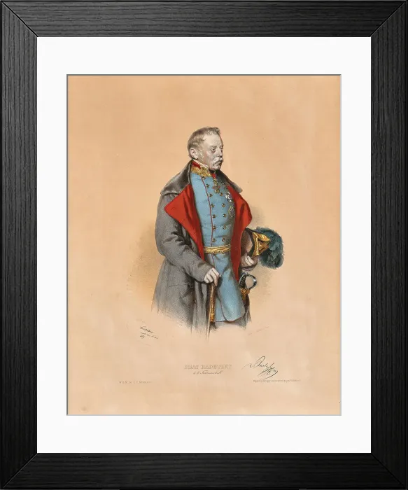 Framed Print : Portrait of Field marshal Josef Graf Radetzky of Radetz (1766-1858), 1849. Creator: Kriehuber; Josef (1800-1876) Framed Print : Portrait of Field marshal Josef Graf Radetzky of Radetz (1766-1858), 1849. Creator: Kriehuber; Josef (1800-1876)