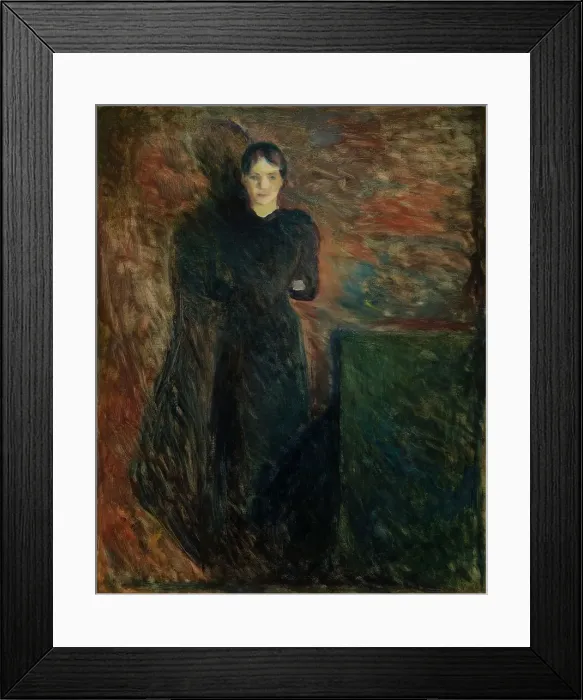 Framed Print : Lady in Black, 1891. Creator: Munch; Edvard (1863-1944) Framed Print : Lady in Black, 1891. Creator: Munch; Edvard (1863-1944)