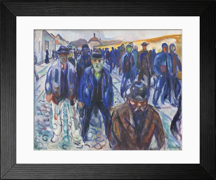 Framed Print : Workers on their Way Home, 1914. Creator: Munch; Edvard (1863-1944) Framed Print : Workers on their Way Home, 1914. Creator: Munch; Edvard (1863-1944)
