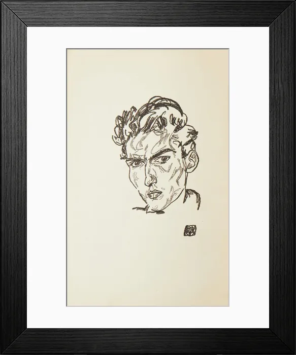 Framed Print : Portrait of the poet Hugo Sonnenschein (1889-1953), c1917. Creator: Schiele; Egon (1890-1918) Framed Print : Portrait of the poet Hugo Sonnenschein (1889-1953), c1917. Creator: Schiele; Egon (1890-1918)