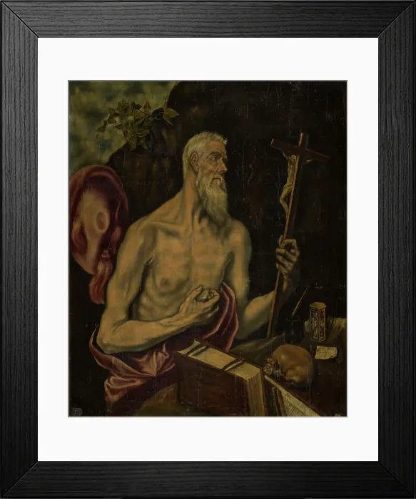Framed Print : Saint Jerome. Creator: El Greco; Dominico (1541-1614) Framed Print : Saint Jerome. Creator: El Greco; Dominico (1541-1614)