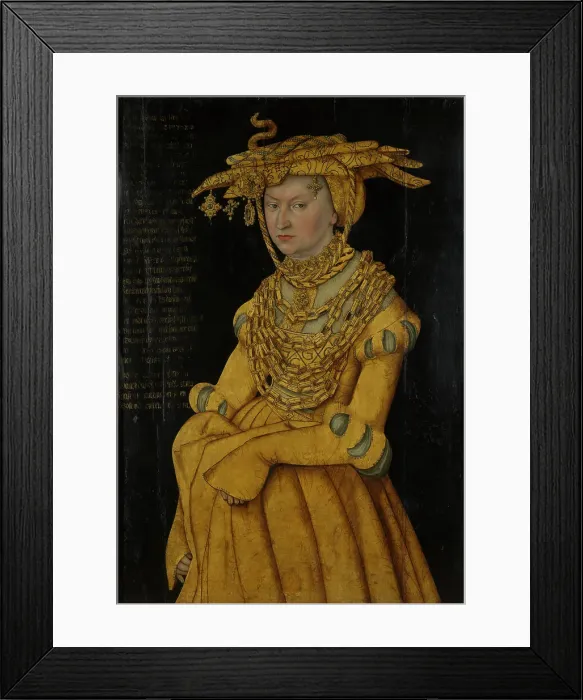 Framed Print : Duchess Catherine of Mecklenburg (1487-1561), after 1515. Creator: Cranach; Lucas; the Elder (1472-1553) Framed Print : Duchess Catherine of Mecklenburg (1487-1561), after 1515. Creator: Cranach; Lucas; the Elder (1472-1553)