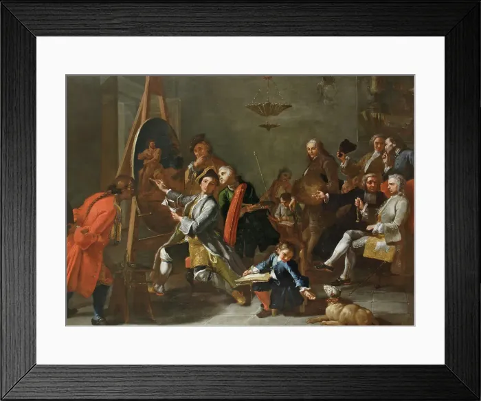 Framed Print : The Painter's Studio, c 1740. Creator: Bonito; Giuseppe (1707-1789) Framed Print : The Painter's Studio, c 1740. Creator: Bonito; Giuseppe (1707-1789)