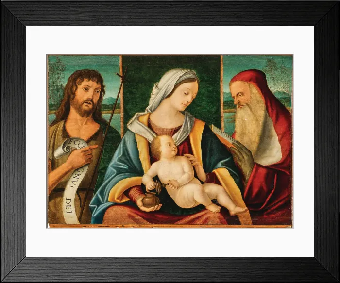 Framed Print : Madonna and Child with Saints John the Baptist and Jerome, c1515. Creator: Carpaccio; Vittore (1460-1526) Framed Print : Madonna and Child with Saints John the Baptist and Jerome, c1515. Creator: Carpaccio; Vittore (1460-1526)