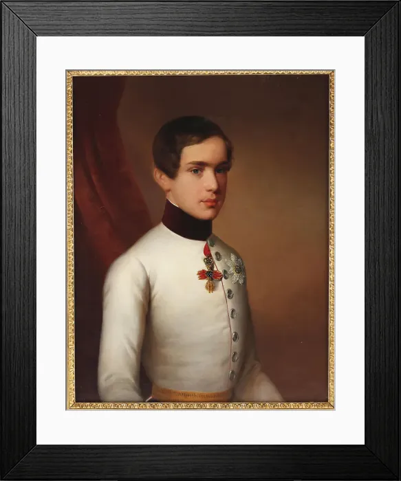 Framed Print : Franz Joseph I of Austria (1830-1916) as Archduke, with the Russian Order of Saint Andrew... c1846. Creator: Anonymous () Framed Print : Franz Joseph I of Austria (1830-1916) as Archduke, with the Russian Order of Saint Andrew... c1846. Creator: Anonymous ()