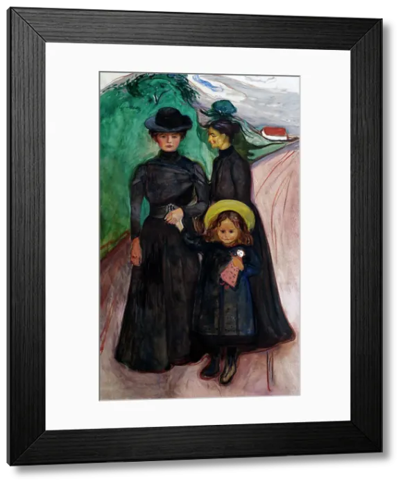 Framed Print : The Family (The Book Family), 1903. Creator: Munch; Edvard (1863-1944) Framed Print : The Family (The Book Family), 1903. Creator: Munch; Edvard (1863-1944)