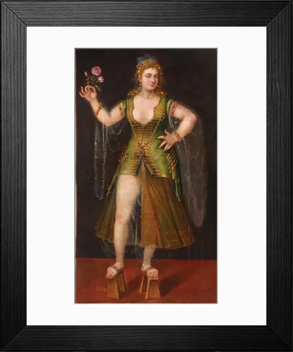 Framed Print : Portrait of a Sultana in Ottoman wooden shoes, 16th century. Creator: Anonymous () Framed Print : Portrait of a Sultana in Ottoman wooden shoes, 16th century. Creator: Anonymous ()