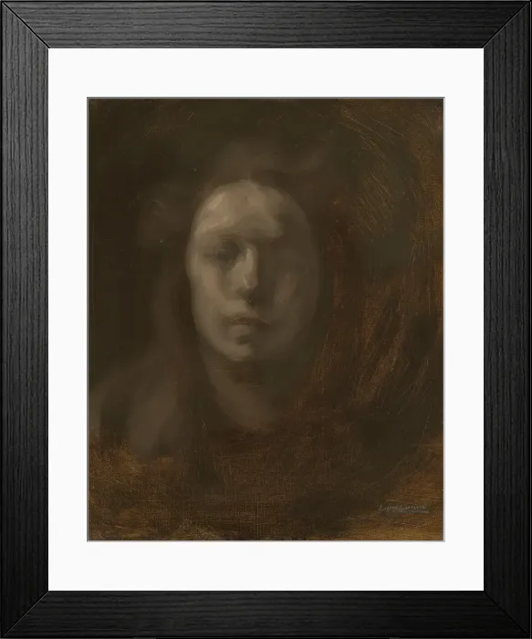 Framed Print : Girl with her Hair Down, 1900-1905. Creator: Carrière; Eugène (1849-1906) Framed Print : Girl with her Hair Down, 1900-1905. Creator: Carrière; Eugène (1849-1906)
