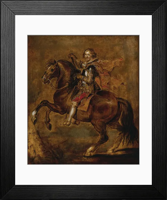Framed Print : Equestrian portrait of George Villiers, 1st Duke of Buckingham (1592-1628), First third of 17th cen. Creator: Anonymous () Framed Print : Equestrian portrait of George Villiers, 1st Duke of Buckingham (1592-1628), First third of 17th cen. Creator: Anonymous ()