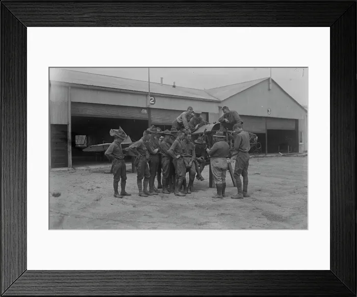 Framed Print : Lt. W.V. Page explaining, between c1915 and c1920. Creator: Bain News Service Framed Print : Lt. W.V. Page explaining, between c1915 and c1920. Creator: Bain News Service