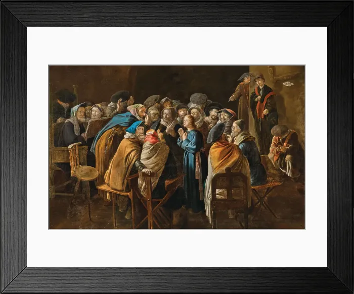 Framed Print : Christ among the Doctors, 1651. Creator: Wittig; Bartholomäus (1613 / 14-1684)