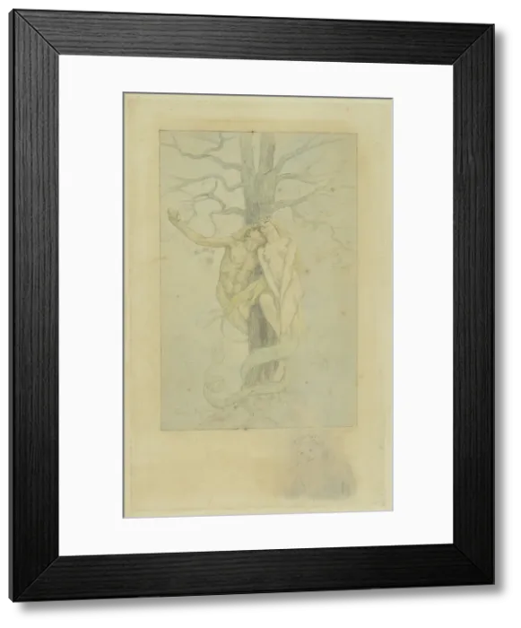 Framed Print : Girl with Coffee Cup, 1896. Creator: Rops; Félicien (1833-1898) Framed Print : Girl with Coffee Cup, 1896. Creator: Rops; Félicien (1833-1898)