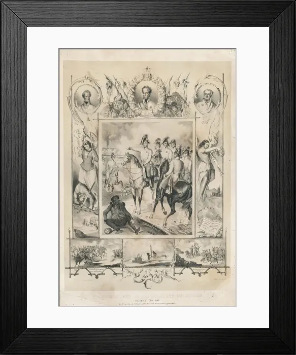 Framed Print : Archduke Charles of Austria in the Battle of Aspern on 22 May 1809, c1850. Creator: Wüllner; Leopold (active ca 1850) Framed Print : Archduke Charles of Austria in the Battle of Aspern on 22 May 1809, c1850. Creator: Wüllner; Leopold (active ca 1850)