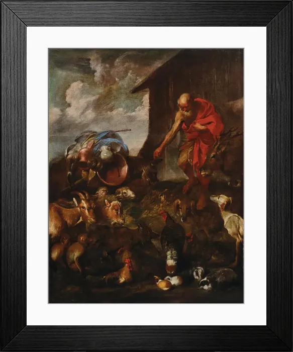 Framed Print : Animals Entering the Ark of Noah, Late 1650s-early 1660s. Creator: Castiglione; Giovanni Benedetto (1610-1665) Framed Print : Animals Entering the Ark of Noah, Late 1650s-early 1660s. Creator: Castiglione; Giovanni Benedetto (1610-1665)