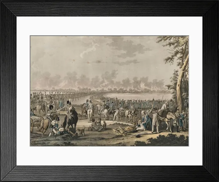 Framed Print : Bavarian troops under General Karl Philipp von Wrede Crossing the Danube near Vienna on July 6, 1809 Creator: Rugendas; Johann Lorenz; the Younger (1775-1826) Framed Print : Bavarian troops under General Karl Philipp von Wrede Crossing the Danube near Vienna on July 6, 1809 Creator: Rugendas; Johann Lorenz; the Younger (1775-1826)