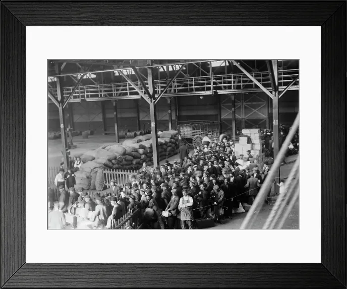 Framed Print : Greeks boarding MADONNA, Oct. 1912, 1912. Creator: Bain News Service Framed Print : Greeks boarding MADONNA, Oct. 1912, 1912. Creator: Bain News Service
