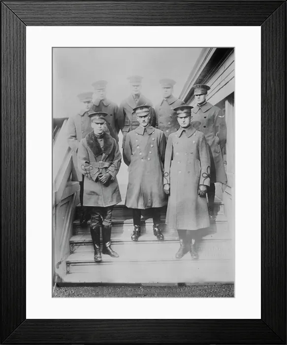 Framed Print : Lt. W.J. Reed, Maj. J.G. Thornell, Capt. Dale Mabry, between c1915 and c1920. Creator: Bain News Service Framed Print : Lt. W.J. Reed, Maj. J.G. Thornell, Capt. Dale Mabry, between c1915 and c1920. Creator: Bain News Service
