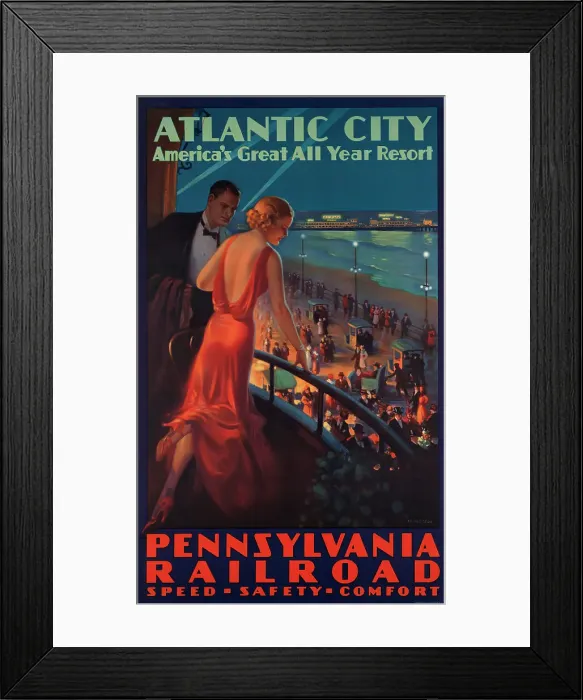 Framed Print : Atlantic City. America's Great All Year Resort. Pennsylvania Railroad, 1935. Creator: Eggleston; Edward Mason (1882-1941) Framed Print : Atlantic City. America's Great All Year Resort. Pennsylvania Railroad, 1935. Creator: Eggleston; Edward Mason (1882-1941)