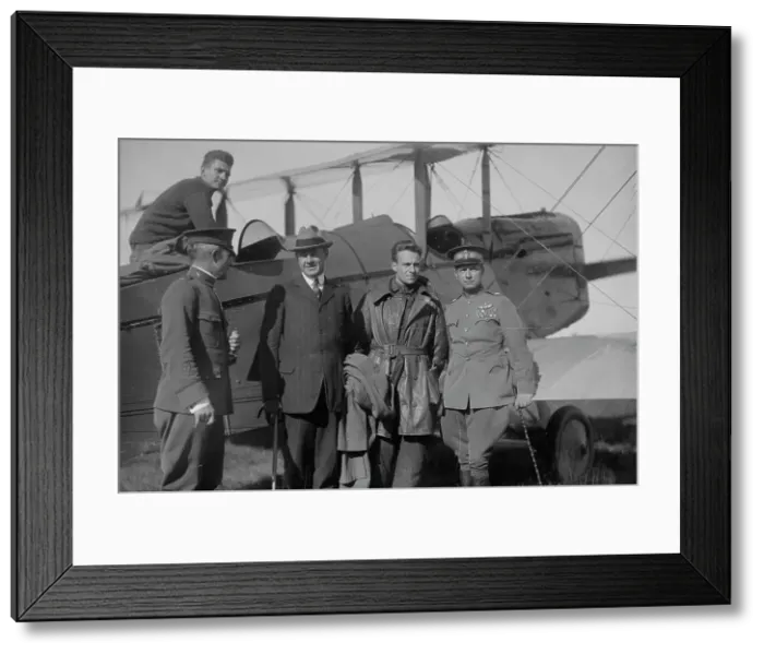 Framed Print : Colonel Archie Miller, Benedict Crowell, Lieutenant Ross Kirkpatrick, General William Mitchell, 1919 Creator: Bain News Service Framed Print : Colonel Archie Miller, Benedict Crowell, Lieutenant Ross Kirkpatrick, General William Mitchell, 1919 Creator: Bain News Service