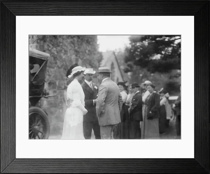 Framed Print : Clarence Mackay and daughter, 1915. Creator: Bain News Service Framed Print : Clarence Mackay and daughter, 1915. Creator: Bain News Service
