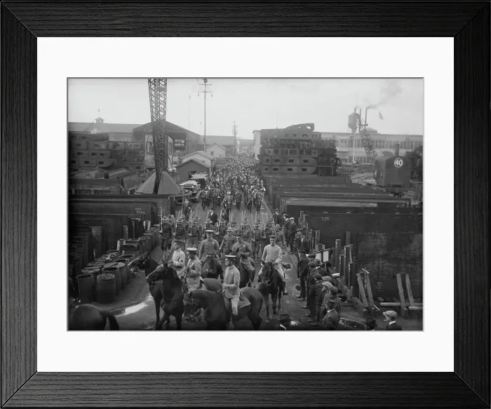 Framed Print : Arrival launch party, between c1915 and c1920. Creator: Bain News Service Framed Print : Arrival launch party, between c1915 and c1920. Creator: Bain News Service