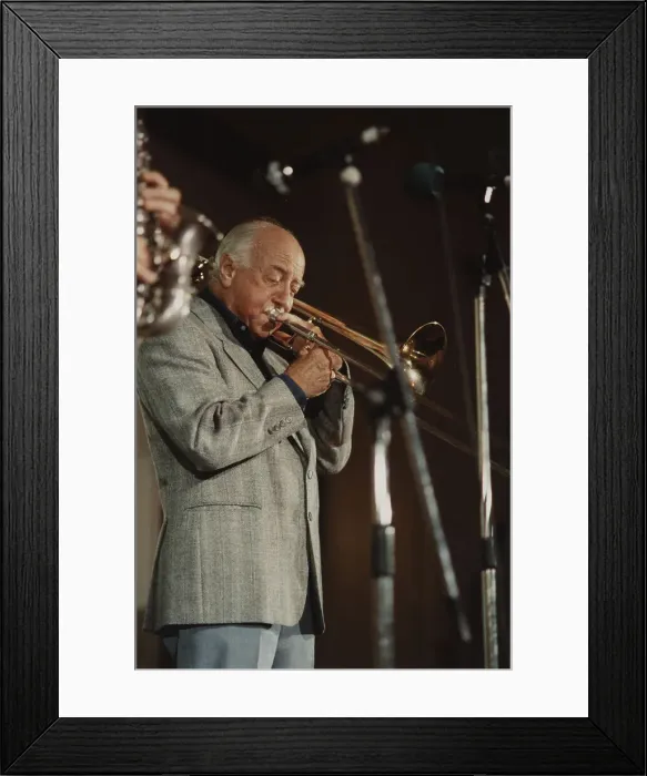 Framed Print : George Chisholm, Edinburgh Jazz Festival, 1986. Creator: Brian Foskett Framed Print : George Chisholm, Edinburgh Jazz Festival, 1986. Creator: Brian Foskett