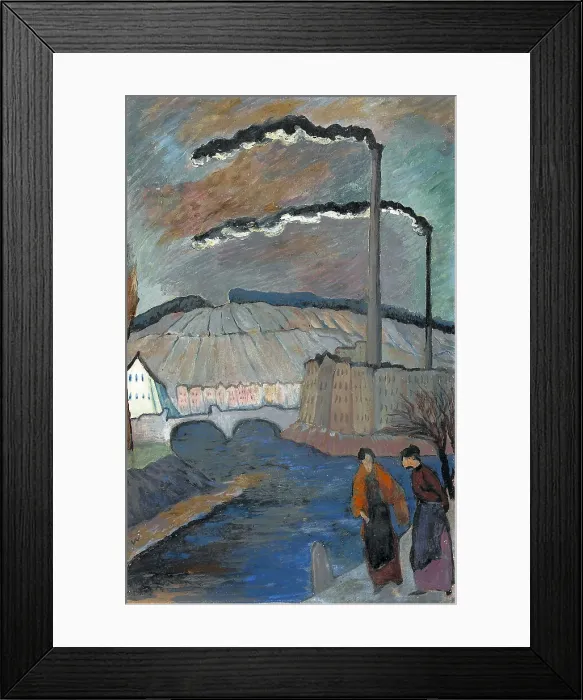Framed Print : Evening riverside trip with two women. Creator: Werefkin; Marianne; von (1860-1938) Framed Print : Evening riverside trip with two women. Creator: Werefkin; Marianne; von (1860-1938)