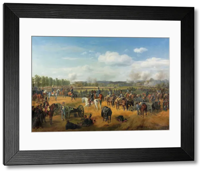 Framed Print : Battle between Russian troops and French cavalry near Ostrovno on 26 July 1812, 1840s. Creator: Adam; Albrecht (1786-1862) Framed Print : Battle between Russian troops and French cavalry near Ostrovno on 26 July 1812, 1840s. Creator: Adam; Albrecht (1786-1862)