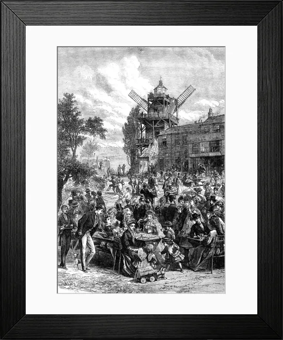 Framed Print : A Saturday Half Holiday, 1871. Creator: Unknown Framed Print : A Saturday Half Holiday, 1871. Creator: Unknown