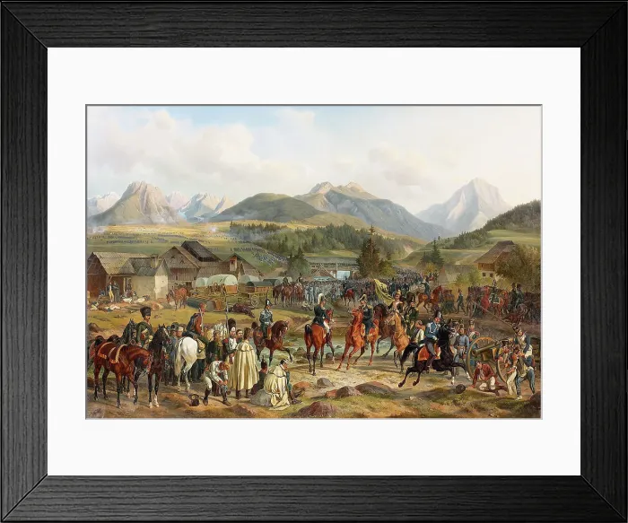 Framed Print : Battle of Tarvis on 18 May 1809, 1840s. Creator: Adam; Albrecht (1786-1862) Framed Print : Battle of Tarvis on 18 May 1809, 1840s. Creator: Adam; Albrecht (1786-1862)