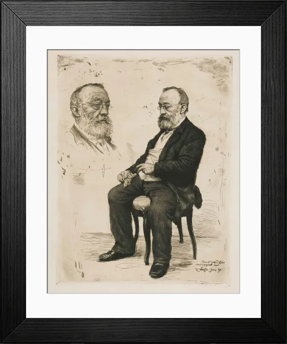 Framed Print : Gottfried Keller. Creator: Stauffer-Bern; Karl (1857-1891) Framed Print : Gottfried Keller. Creator: Stauffer-Bern; Karl (1857-1891)