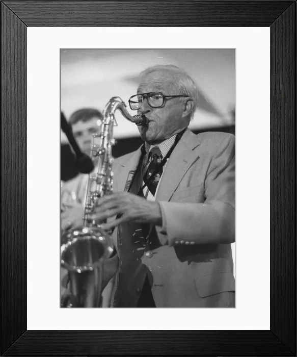 Framed Print : Jerry Jerome, The March of Jazz, Clearwater Beach, Florida, 1997. Creator: Brian Foskett Framed Print : Jerry Jerome, The March of Jazz, Clearwater Beach, Florida, 1997. Creator: Brian Foskett