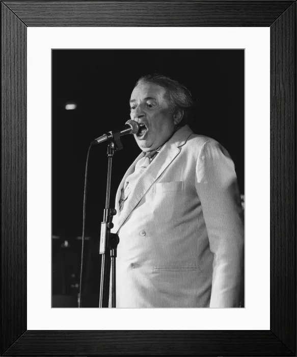 Framed Print : George Melly, Soho Jazz Festival, London, 1993. Creator: Brian Foskett Framed Print : George Melly, Soho Jazz Festival, London, 1993. Creator: Brian Foskett