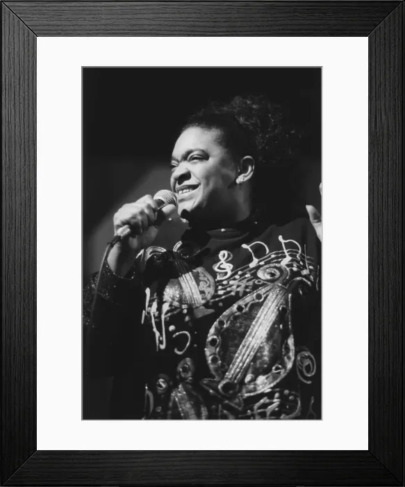 Framed Print : Angela Brown, 100 Club, London, 1993.. Creator: Brian Foskett Framed Print : Angela Brown, 100 Club, London, 1993.. Creator: Brian Foskett