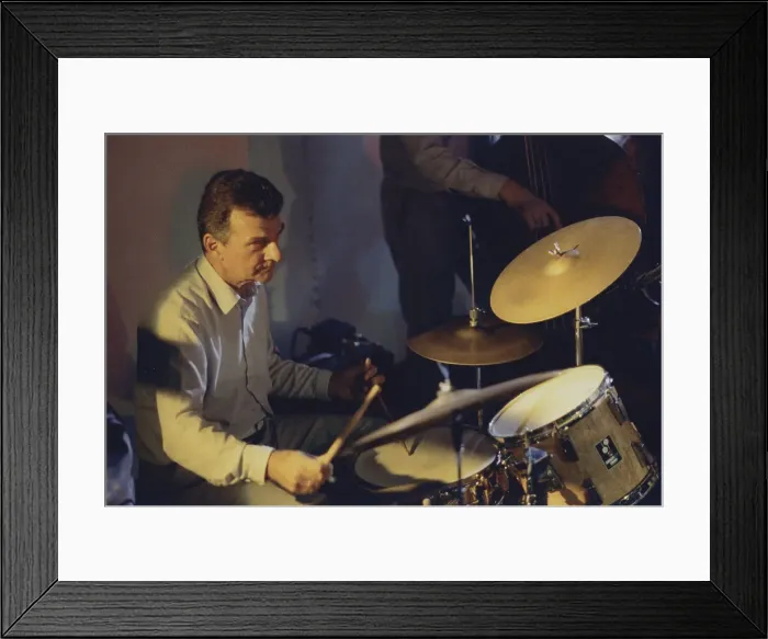 Framed Print : Allan Ganley, Old Dot Jazz House, Cambridge, August 1991. Creator: Brian Foskett Framed Print : Allan Ganley, Old Dot Jazz House, Cambridge, August 1991. Creator: Brian Foskett